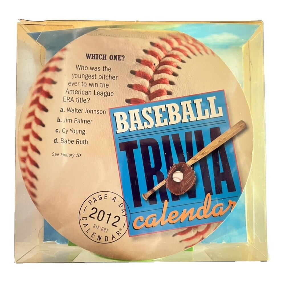 NIB Vintage 2012 Baseball TRIVIA Calendar Page-A-Day World Series Hall of Fame